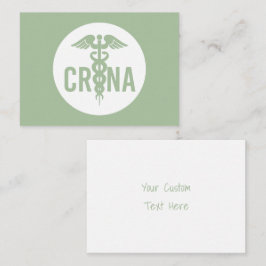 CRNA Auktoriserad REGISTRERAD sjuksköterskeanestet Anteckningskort