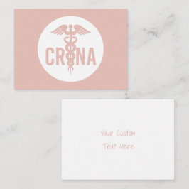 CRNA Auktoriserad REGISTRERAD sjuksköterskeanestet Anteckningskort