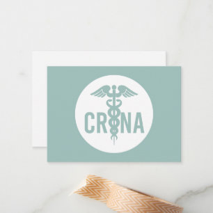 CRNA Auktoriserad REGISTRERAD sjuksköterskeanestet Anteckningskort