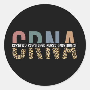 CRNA Auktoriserad Registrerad sjuksköterskeanestet Runt Klistermärke