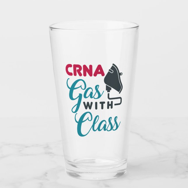 CRNA-gas med klassfunny avskrivning Glaskopp (Framsida)