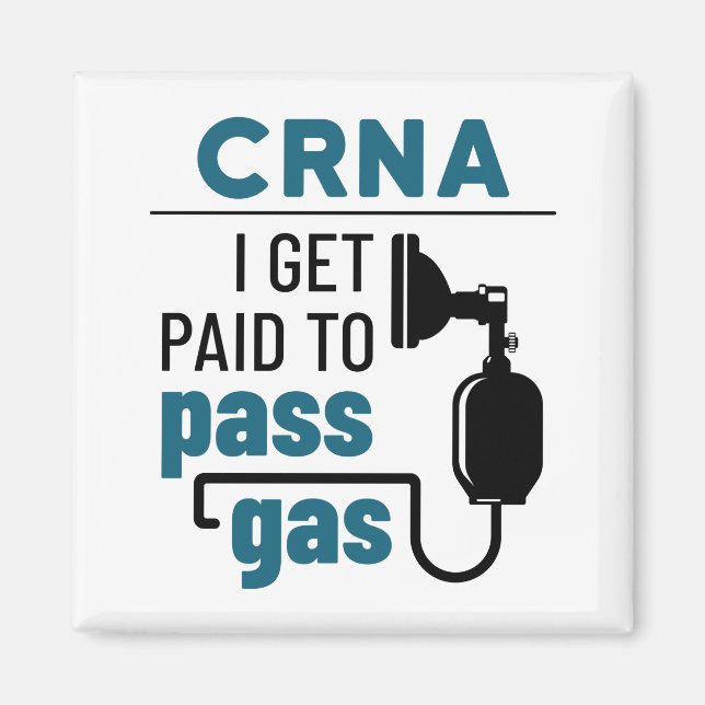 CRNA I blir Betalat att passera gas Magnet (Framsidan)