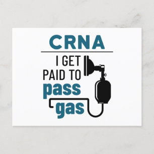 CRNA I blir Betalat att passera gas Vykort