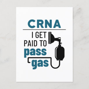 CRNA I blir Betalat att passera gas Vykort