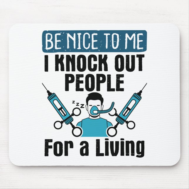 CRNA Knock ut folk Nurse Anesthetist Musmatta (Framsidan)