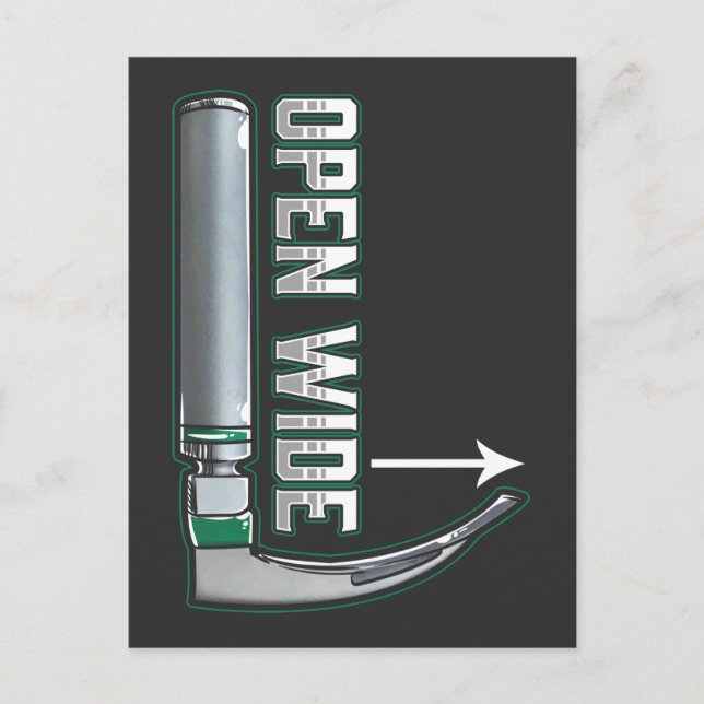 CRNA laryngoskop anestesiläkare intubation Vykort (Framsida)