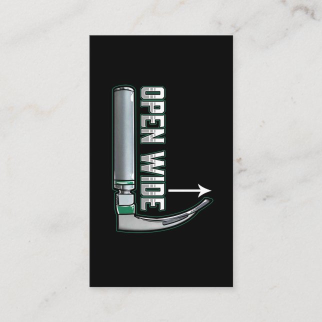 CRNA-laryngoskop Anestesiolog Intubation Visitkort (Framsida)