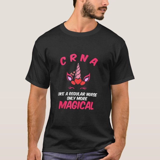 Crna Magic Auktoriserad Nurse Anesthetist T Shirt (Framsida)