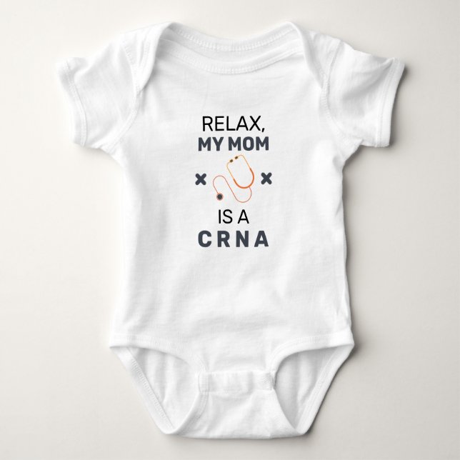 CRNA Mom Nurse Anesthetist Baby Bodysuit T Shirt (Framsida)