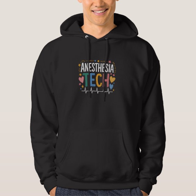 CRNA Nurse Anesthesia Tech, Anesthetist Anesthesio Hoodie (Framsida)