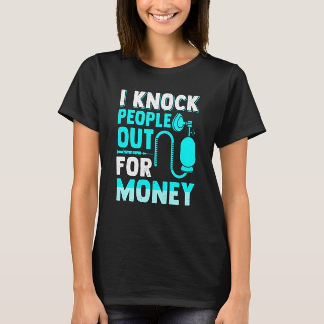 CRNA Nurse Anesthetist  Anesthesiology T Shirt (Framsida)