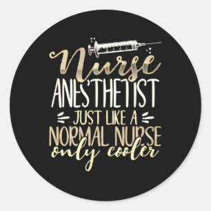 Crna Nurse Anesthetist Normal Nurse men Er Nurse Runt Klistermärke