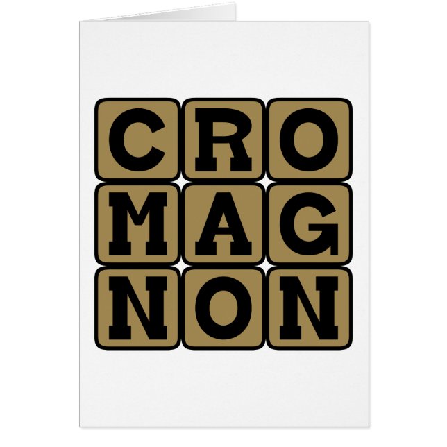 Cro-Magnon, Tidig Modern Människa Hälsningskort (Framsidan)