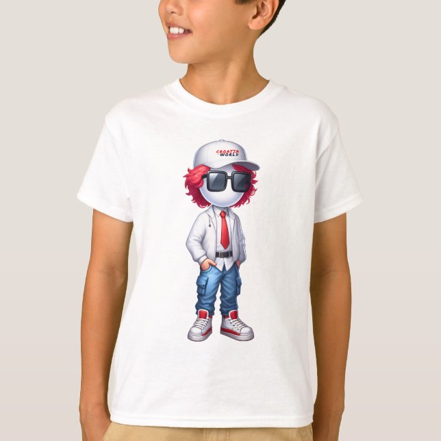 CRO@ - Vit fram och bak T Shirt (Framsida)