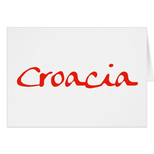 Croacia Hälsningskort (Framsidan Horizontal)