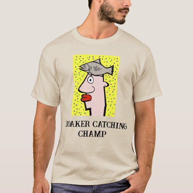 Croaker Catching ChampT-Shirt T Shirt (Framsida)