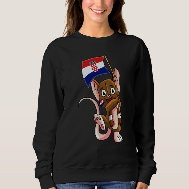 Croatia Fan Mouse T Shirt (Framsida)