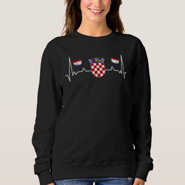 Croatia flag Balkan Peninsula vacation Croatia T Shirt (Framsida)