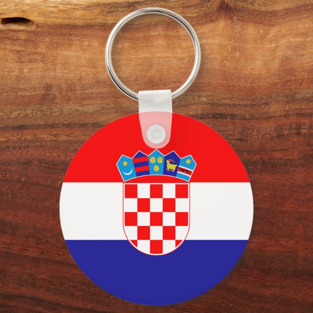Croatia Flag Keychain – Patriotic Art Design Nyckelring (Baksida)