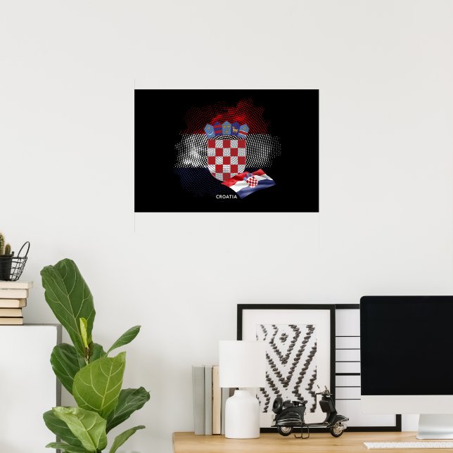 Croatia flag poster (Hemmakontoret)