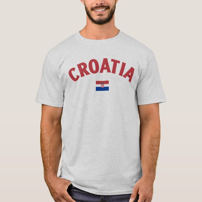 Croatia Flag T Shirt (Framsida)