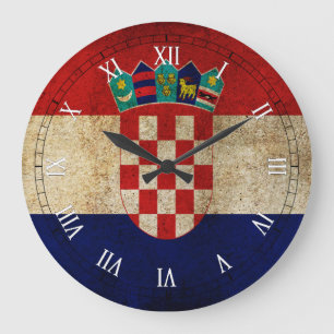 croatia flagga stor klocka