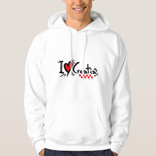 Croatia hrvatska kroatien hrv hr adria turism sea hoodie (Framsida)