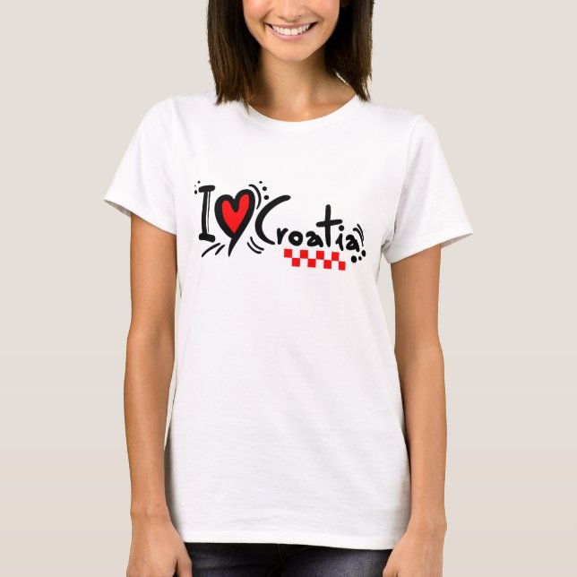 Croatia hrvatska kroatien hrv hr adria turism sea t shirt (Framsida)