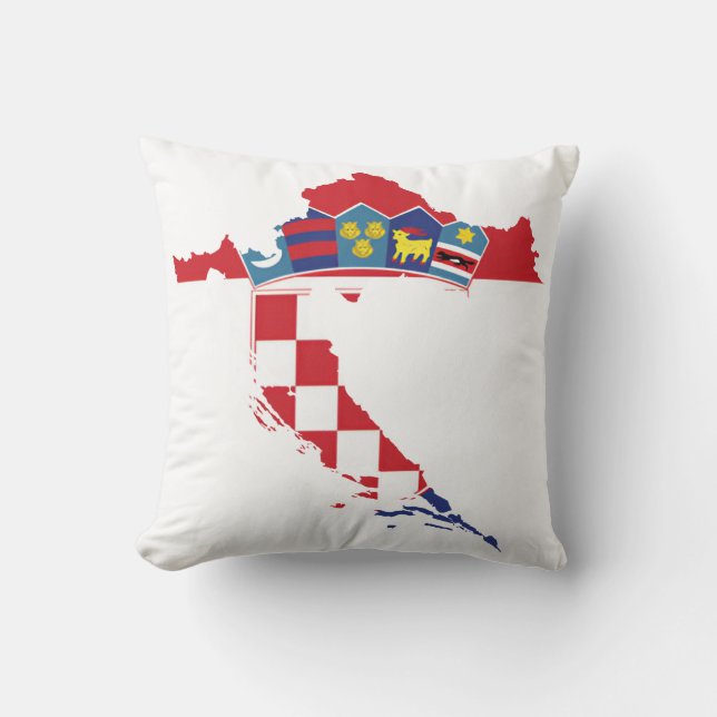 Croatia Hrvatska Kroatien Hrv Zagreb Split Flag Kudde (Framsida)