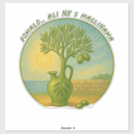 Croatia Olive Oil Vintage Label Art Klistermärken
