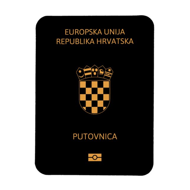 Croatia passport magnet (Vertikal)