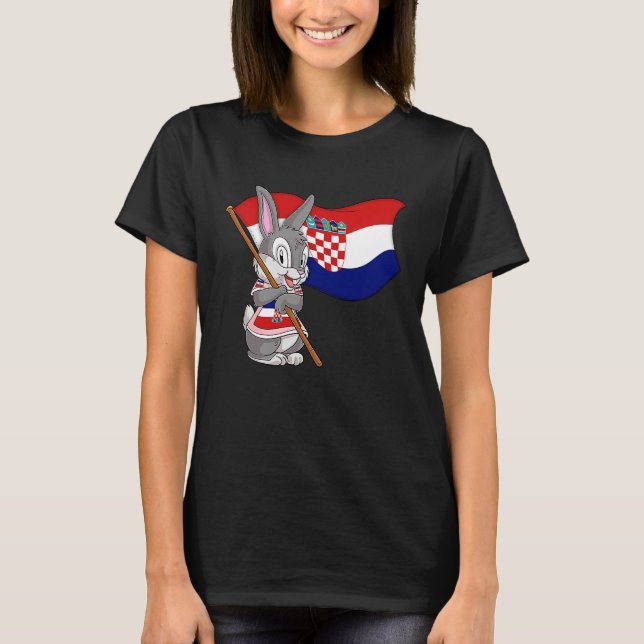 Croatia Rabbit T Shirt (Framsida)