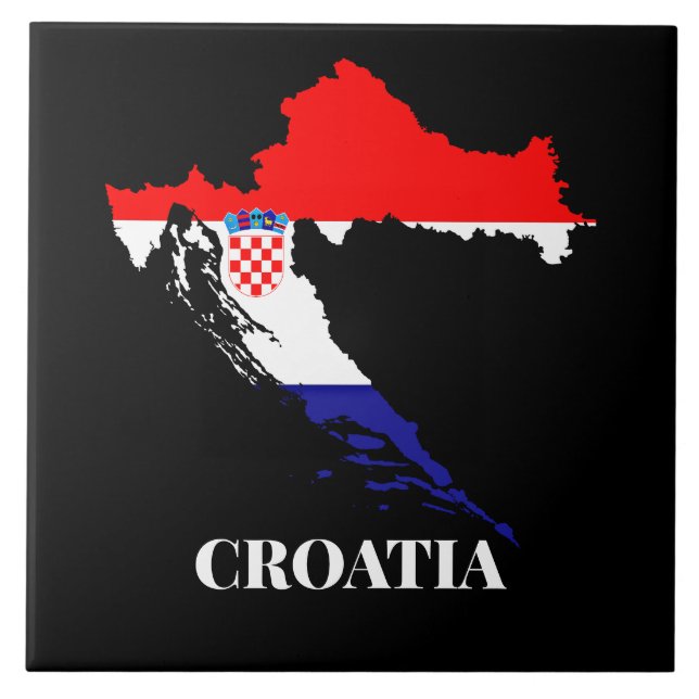 Croatia silhouette kakelplatta (Framsidan)