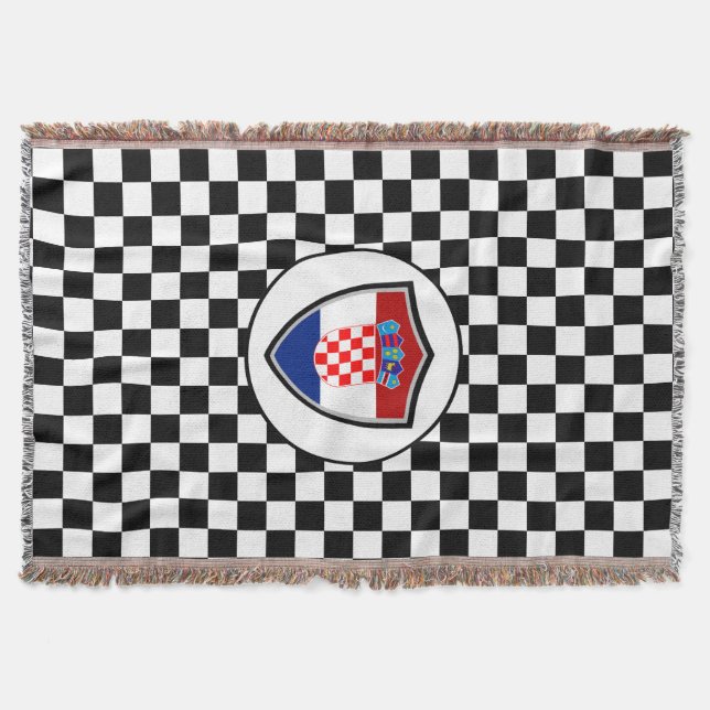 Croatian flag throw blanket filt (Framsidan)