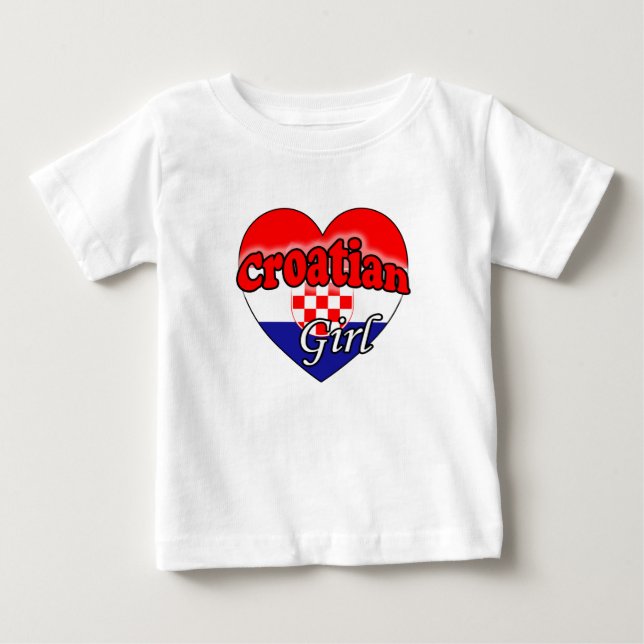 Croatian Girl Tee Shirt (Framsida)