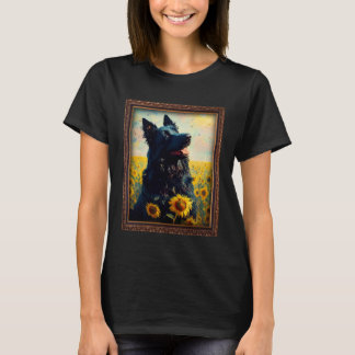 Croatian Sheepdog Painting Sunflower Flower Mom Wo T Shirt