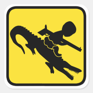 Croc babyfara fyrkantigt klistermärke