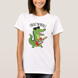 Croc N Roll Funny Crokodile Pun T Shirt