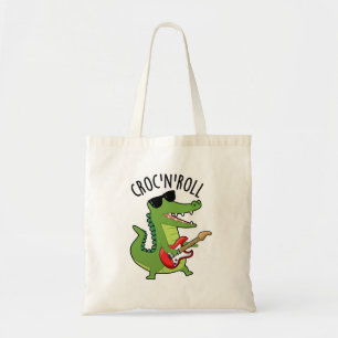 Croc N Roll Funny Crokodile Pun Tygkasse
