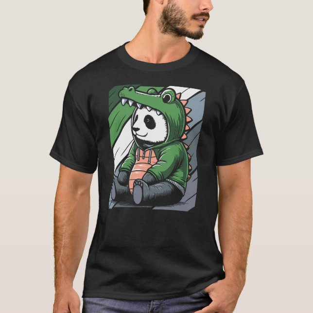 Croc Panda Crocodile Pandabear Alligator Panda T Shirt (Framsida)