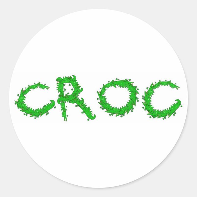 Croc Runt Klistermärke (Framsida)