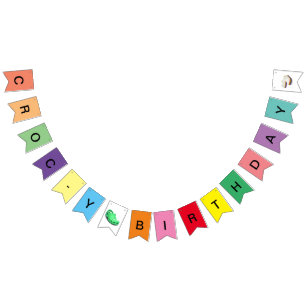 Croc-y Birthday Banner Vimplar