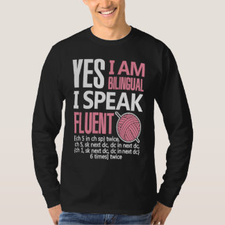 Croche Bilingual Crocheting Needlecraft  Sewing T Shirt