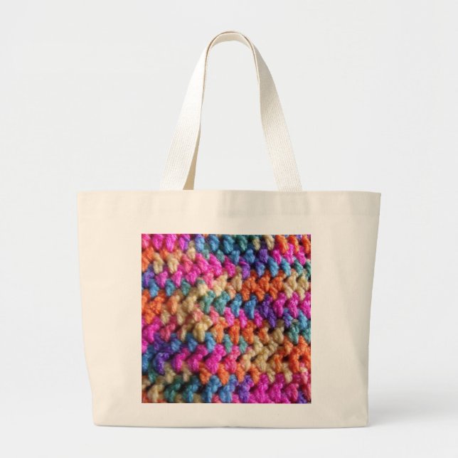 Crochet 1 Tote Jumbo Tygkasse (Framsidan)