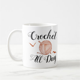 Crochet All Day Halloween-garn + Fladdermöss Två-Tonad Mugg