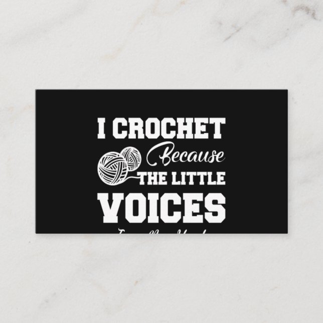 Crochet Älskare| I Kärlek Crocheting Visitkort (Framsida)