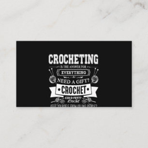 Crochet Älskare I Kärlek Crocheting Visitkort