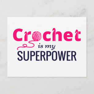 Crochet är min supermakt i Rosa Vykort