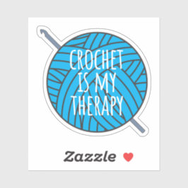 Crochet är min terapi klistermärken