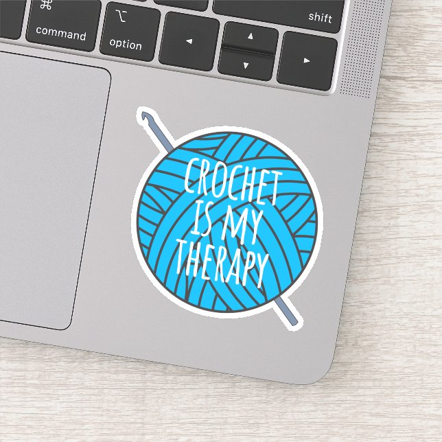 Crochet är min terapi klistermärken (Detalj)